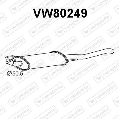 Silencieux arrière (Pot d'échappement) VENEPORTE S.A. ref. VW80249