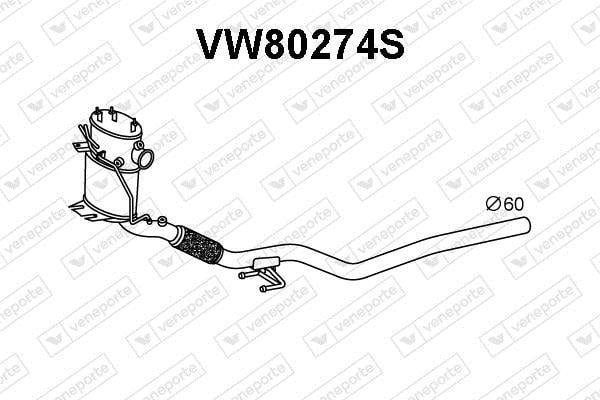 Filtre à particules / FAP (FAP diesel) VENEPORTE S.A. ref. VW80274S