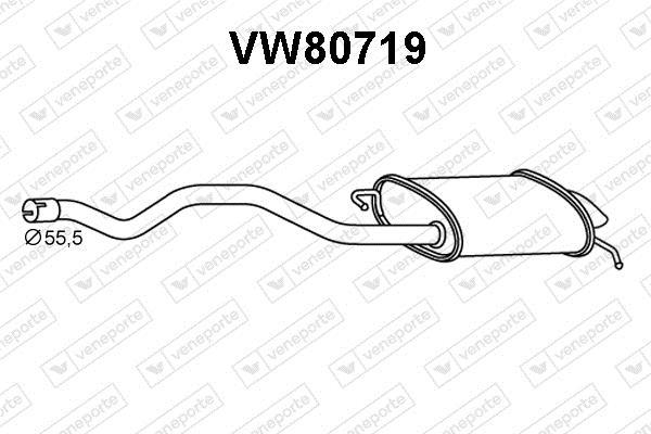 Silencieux arrière (Pot d'échappement) VENEPORTE S.A. ref. VW80719