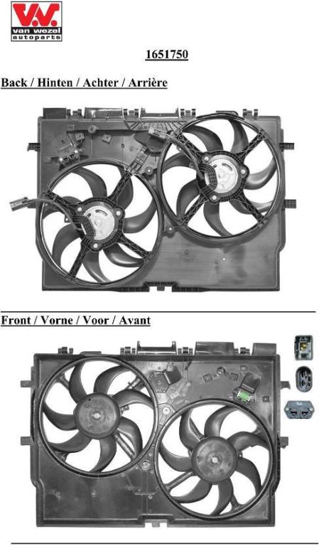 Ventilador do motor VAN WEZEL 1651750
