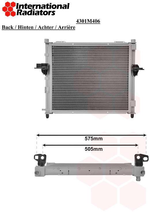 Module de refroidissement (Radiateur et condenseur de climatisation) VAN WEZEL ref. 4301M406