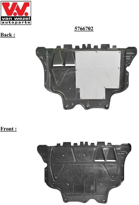 Insonorisation du compartiment moteur VAN WEZEL ref. 5766702