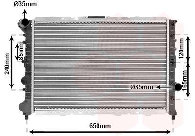 Radiateur moteur (Radiateur de refroidissement) VAN WEZEL ref. 01002057