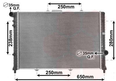 Radiateur moteur (Radiateur de refroidissement) VAN WEZEL ref. 01002091