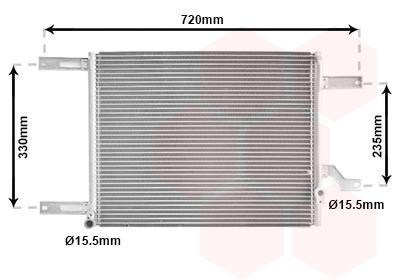 Condenseur, climatisation (Radiateur de climatisation) VAN WEZEL ref. 01005080