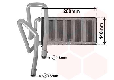 Radiateur de chauffage VAN WEZEL 02006226