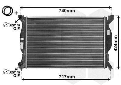 Radiateur moteur (Radiateur de refroidissement) VAN WEZEL ref. 03002201