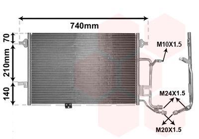 Condenseur, climatisation (Radiateur de climatisation) VAN WEZEL ref. 03005137
