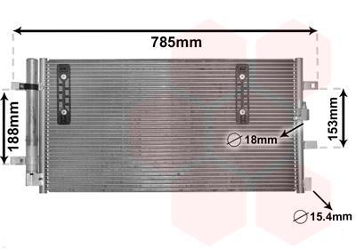 Condenseur, climatisation (Radiateur de climatisation) VAN WEZEL ref. 03005297