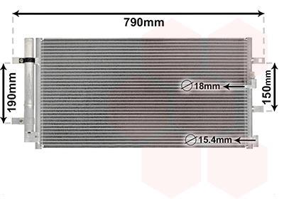 Condenseur, climatisation (Radiateur de climatisation) VAN WEZEL ref. 03005352