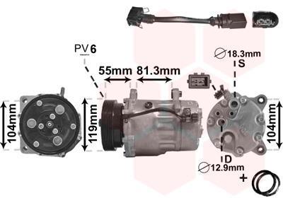Compresseur, climatisation VAN WEZEL ref. 0300K003