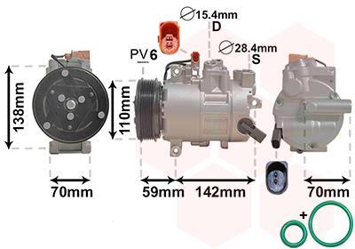 Compresseur, climatisation VAN WEZEL ref. 0300K402