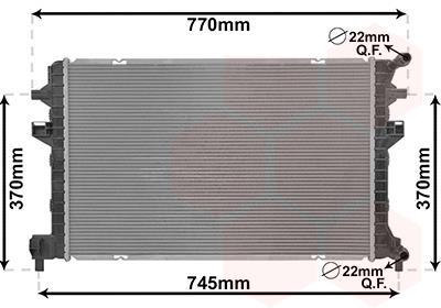 Radiateur moteur (Radiateur de refroidissement) VAN WEZEL ref. 03012705