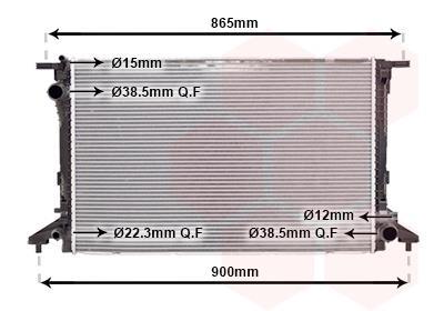 Radiateur moteur (Radiateur de refroidissement) VAN WEZEL ref. 03012722