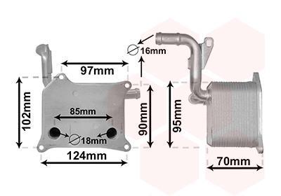 Radiateur d'huile moteur (Refroidisseur d'huile moteur) VAN WEZEL ref. 03013705