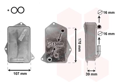Radiador de óleo de caixa de velocidade automática VAN WEZEL 03013712