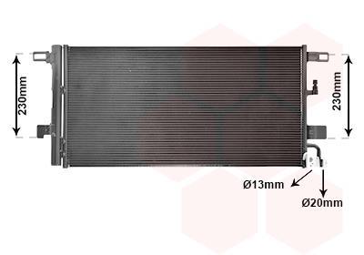 Condenseur, climatisation (Radiateur de climatisation) VAN WEZEL ref. 03015703