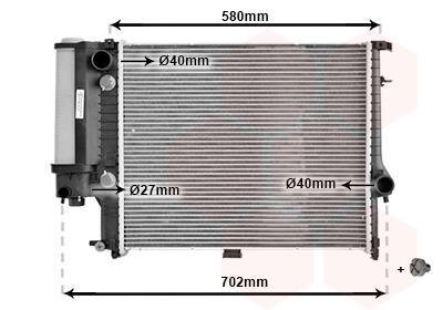 Radiateur moteur (Radiateur de refroidissement) VAN WEZEL ref. 06002122