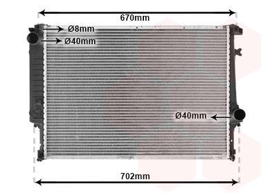 Radiateur moteur (Radiateur de refroidissement) VAN WEZEL ref. 06002128