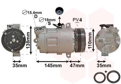 Compresseur, climatisation VAN WEZEL ref. 0600K395