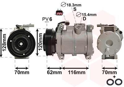 Compresseur, climatisation VAN WEZEL ref. 0700K109