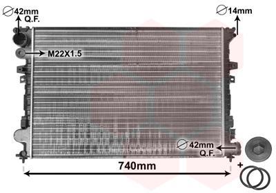 Radiateur moteur (Radiateur de refroidissement) VAN WEZEL ref. 09002089