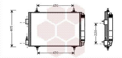 Condenseur, climatisation (Radiateur de climatisation) VAN WEZEL ref. 09005192