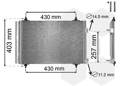 Condenseur, climatisation (Radiateur de climatisation) VAN WEZEL ref. 09005231