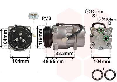 Compressor de climatização VAN WEZEL ref. 0900K161