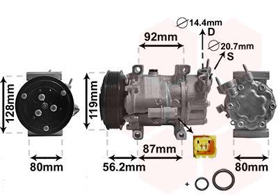 Compresseur, climatisation VAN WEZEL ref. 0900K214