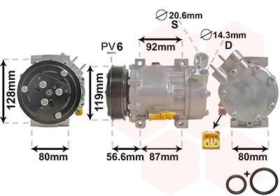 Compresseur, climatisation VAN WEZEL ref. 0900K238