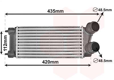 Intercooler, échangeur (Refroidisseur d'air) VAN WEZEL ref. 09014705