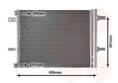 Condenseur, climatisation (Radiateur de climatisation) VAN WEZEL ref. 09015704