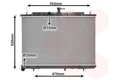 Radiateur moteur (Radiateur de refroidissement) VAN WEZEL 13002293