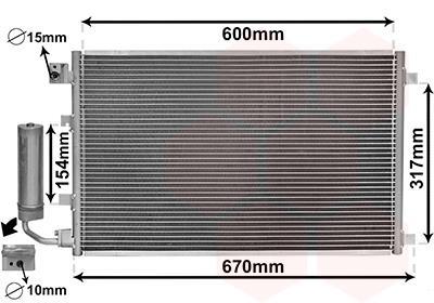 Condenseur, climatisation (Radiateur de climatisation) VAN WEZEL ref. 13015281