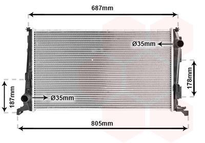 Radiateur moteur (Radiateur de refroidissement) VAN WEZEL ref. 15002005