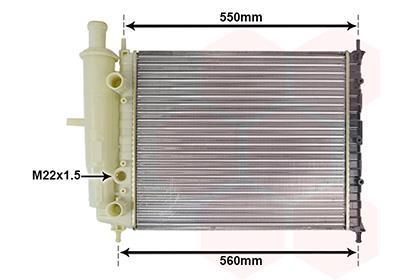 Radiateur moteur (Radiateur de refroidissement) VAN WEZEL ref. 17002160
