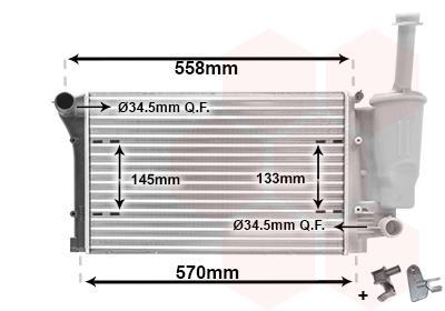 Radiateur moteur (Radiateur de refroidissement) VAN WEZEL 17002291