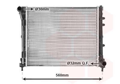 Radiateur moteur (Radiateur de refroidissement) VAN WEZEL ref. 17002346