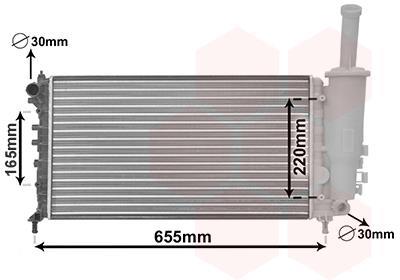 Radiador motor VAN WEZEL 17002999