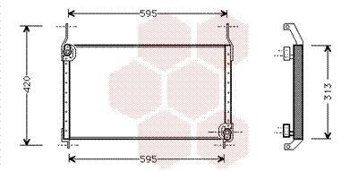 Condenseur, climatisation (Radiateur de climatisation) VAN WEZEL ref. 17005204