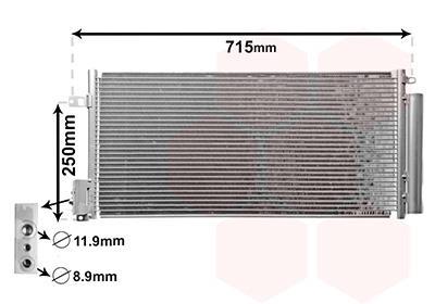 Condenseur, climatisation (Radiateur de climatisation) VAN WEZEL ref. 17005310