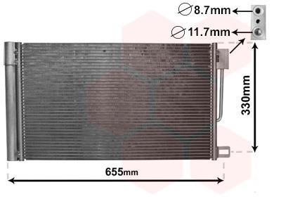 Condenseur, climatisation (Radiateur de climatisation) VAN WEZEL ref. 17005314