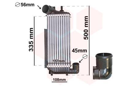 Radiador de admisión, intercooler VAN WEZEL ref. 18004471