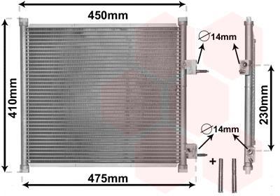 Condenseur, climatisation (Radiateur de climatisation) VAN WEZEL ref. 18005262