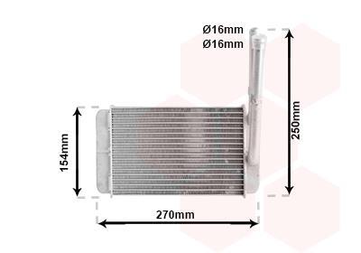 Radiateur de chauffage VAN WEZEL ref. 18006132
