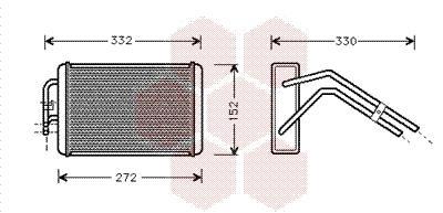 Radiador de calefacción VAN WEZEL ref. 18006291