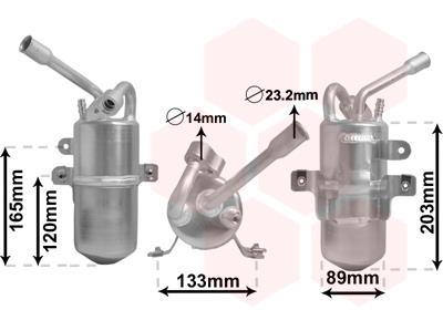 Filtre déshydrateur du circuit de climatisation VAN WEZEL 1800D311