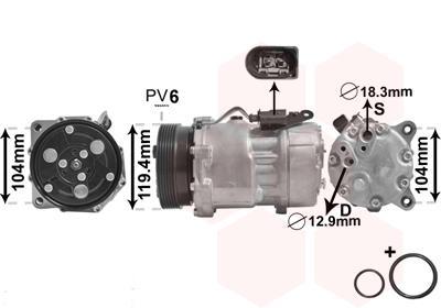 Compresseur, climatisation VAN WEZEL ref. 1800K321