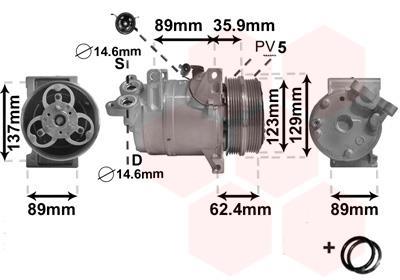 Compresseur, climatisation VAN WEZEL 1800K433